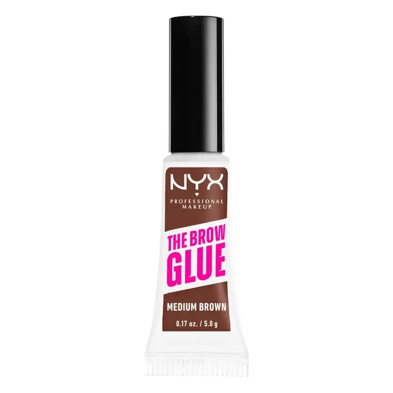 Nyx The Brow Glue, Langanhaltendes Brauen-Gel, Farbton 02 Medium Brown, 5 gr