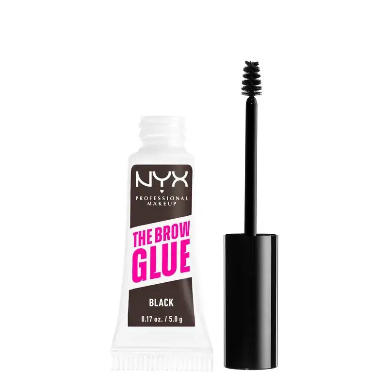 Nyx The Brow Glue, Langanhaltendes Brauenkleber-Gel, Farbton Schwarzbraun, 5 g