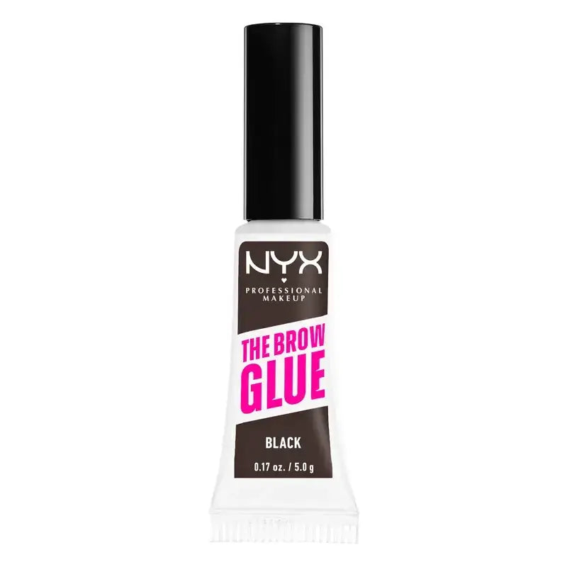 Nyx The Brow Glue, Langanhaltendes Brauenkleber-Gel, Farbton Schwarzbraun, 5 g