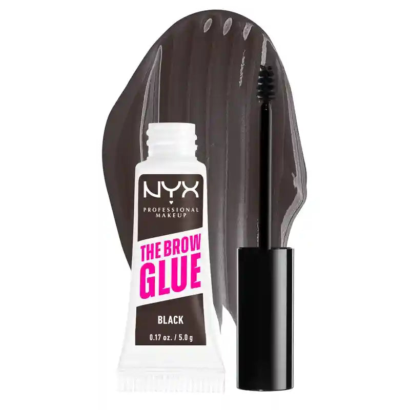 Nyx The Brow Glue, Langanhaltendes Brauenkleber-Gel, Farbton Schwarzbraun, 5 g