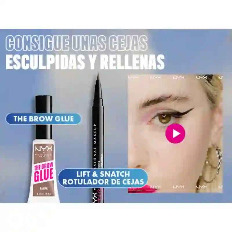 Nyx The Brow Glue, Brow Glue Gel, lang anhaltend, Farbe 01 Transparent. , 5 g