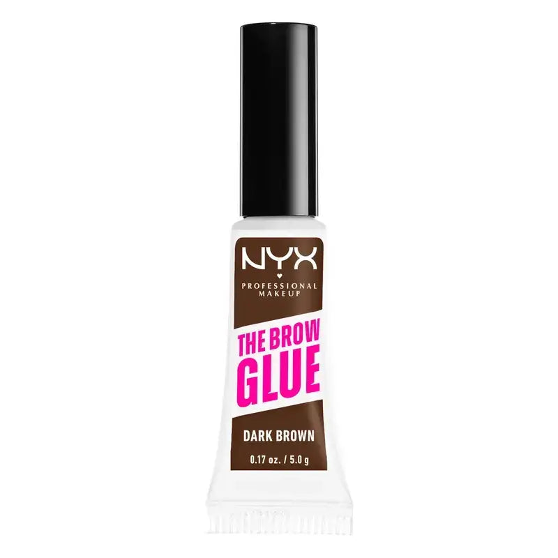 Nyx The Brow Glue, Langanhaltendes Brauenkleber-Gel, Farbton 03 Dunkelbraun, 5 gr