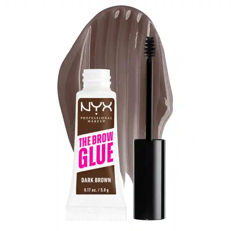Nyx The Brow Glue, Langanhaltendes Brauenkleber-Gel, Farbton 03 Dunkelbraun, 5 gr
