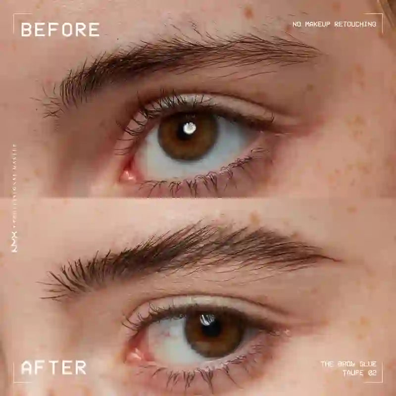 Nyx The Brow Glue, Langanhaltendes Brauengel, Farbton Taupe 02 , 5 g