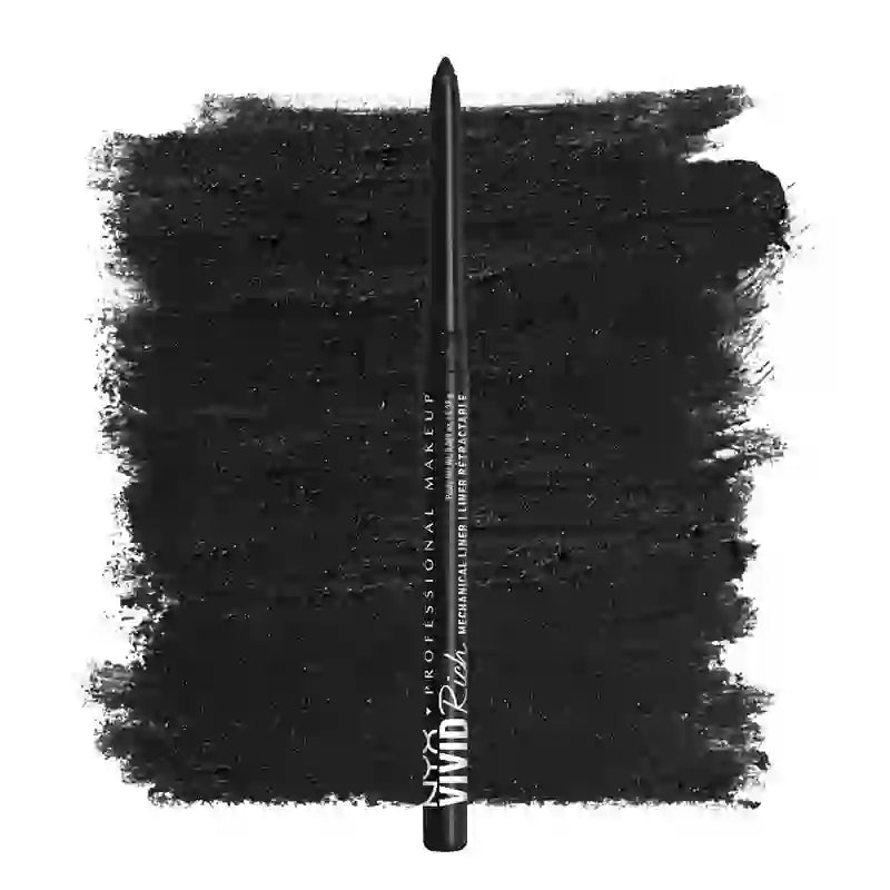 Nyx Vivid Rich Mechanical Mechanical Pencil Retractable Eyeliner Farbton 01 , 0,28 gr