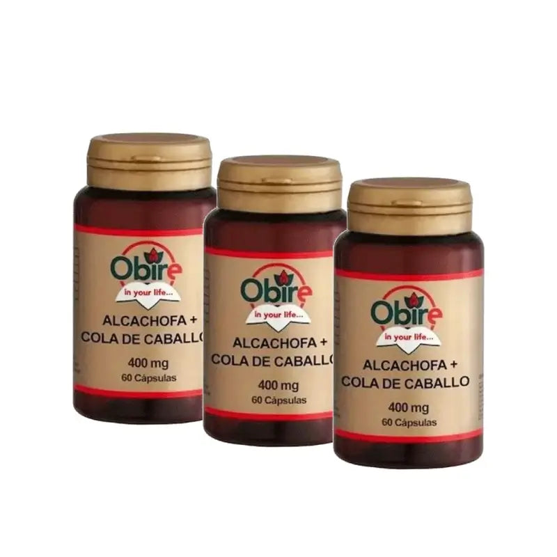 Obire Artischocke + Schachtelhalm, Packung mit 3 x 60 Kapseln
