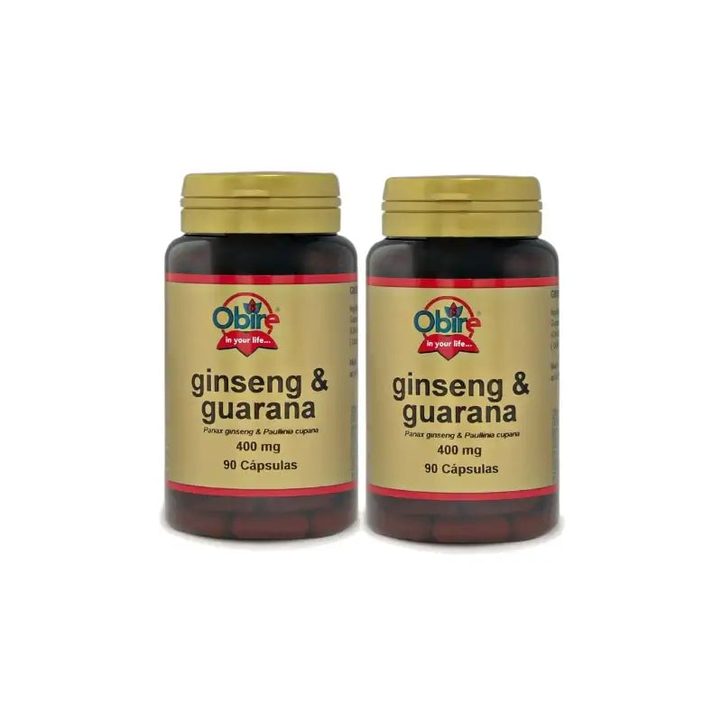 Obire Ginseng & Guarana, Packung mit 2 x 90 Kapseln