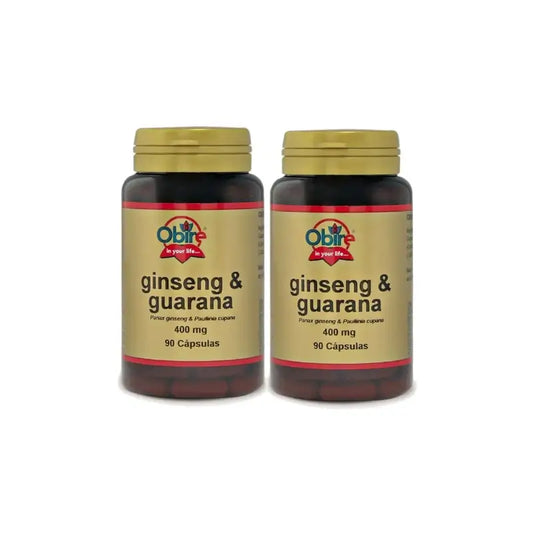 Obire Ginseng & Guarana, Packung mit 2 x 90 Kapseln