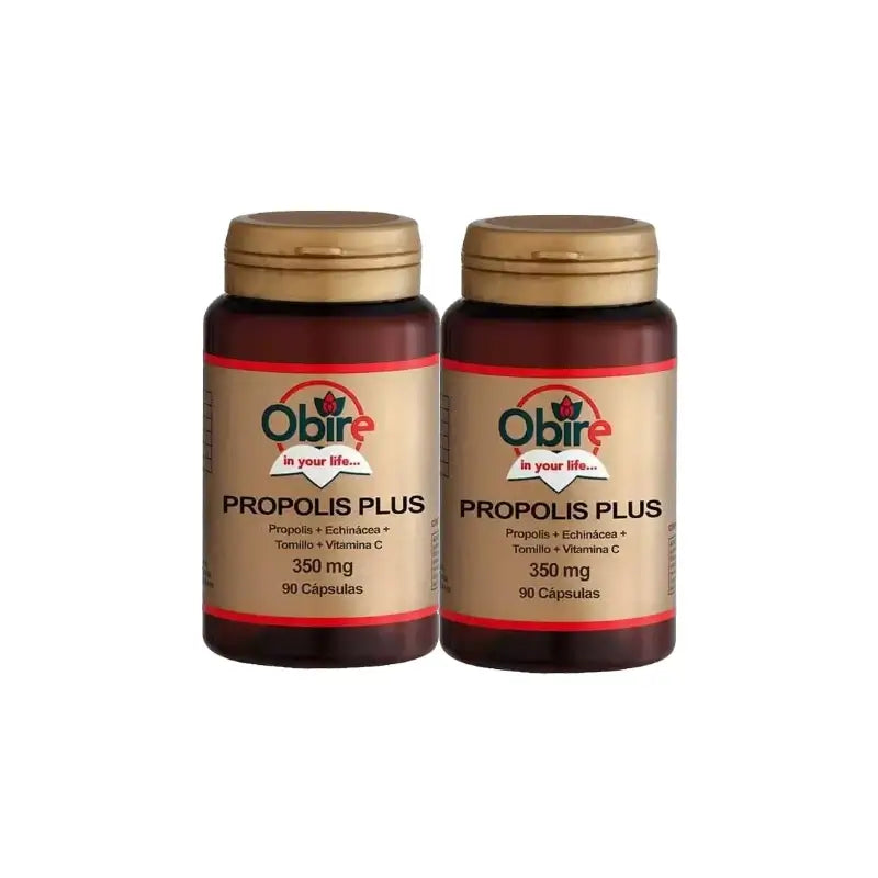 Obire Propolis Plus (Propol+Echinol+Thymian), Packung mit 2 x 90 Kapseln