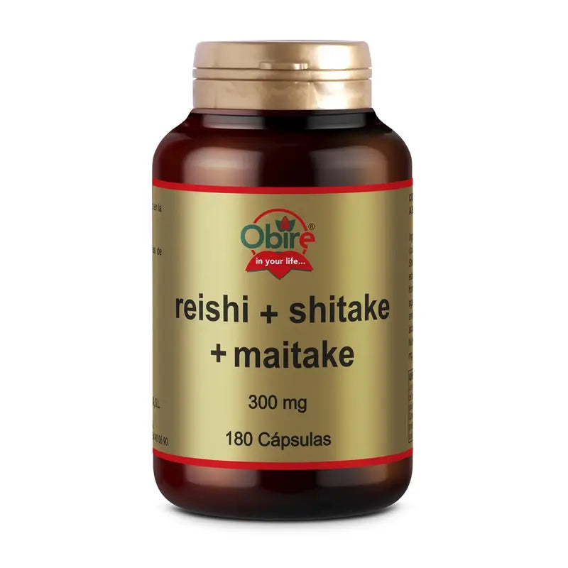 Obire Reishi + Shitake + Maitake 300 Mg. 180 Kapseln