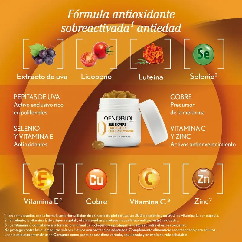 Oenobiol Sun Expert Anti-Ageing Selbstbräuner, 30 Kapseln