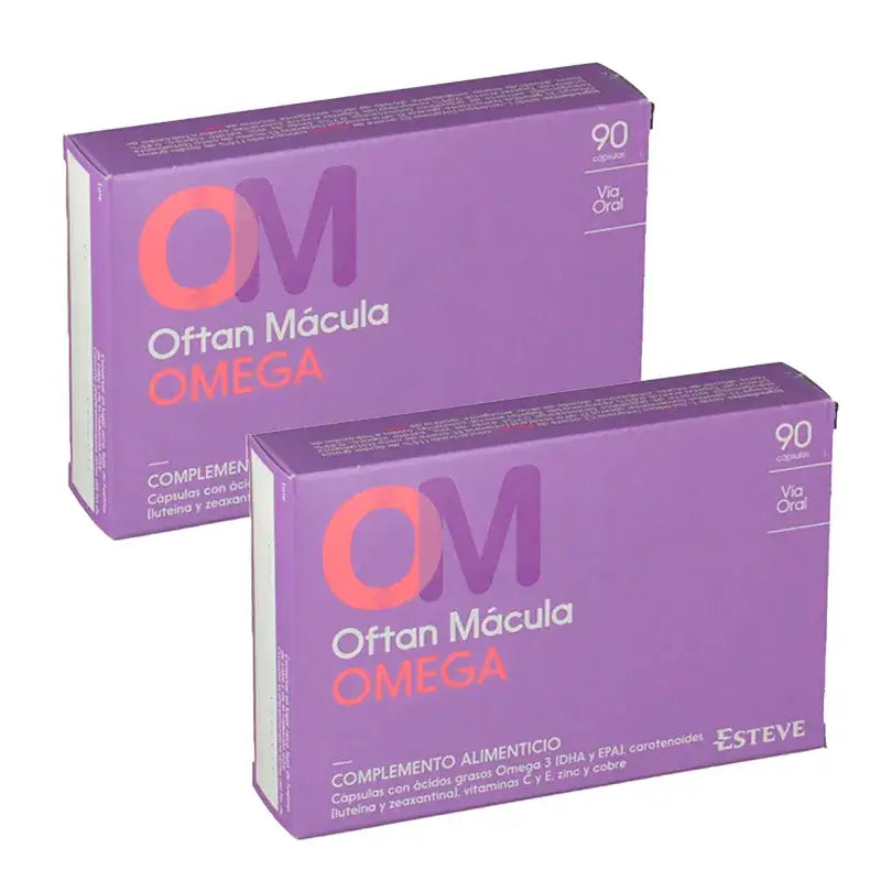 Oftan Macula Omega Nahrungsergänzungsmittel, 2 x 90 Kapseln