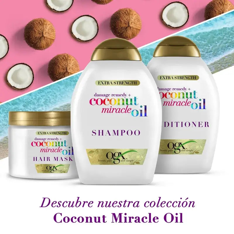 OGX Coconut Miracle Oil Extra Strength Conditioner, repariert und belebt geschädigtes Haar 385 ml