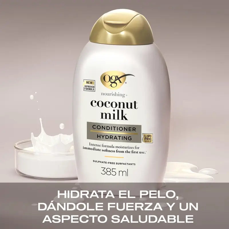 OGX Kokosnuss-Milch-Spülung, trockenes Haar, 385 ml