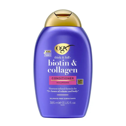 OGX Sulfat-, Biotin- und kollagenfreie Spülung, voluminöses und gesundes Haar, 385ml