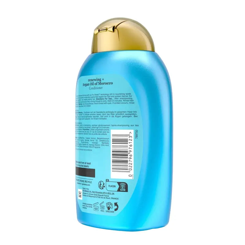 OGX Sulfatfreier Conditioner für geschädigtes Haar, Marokkanisches Arganöl, glättet und stärkt, 385 ml