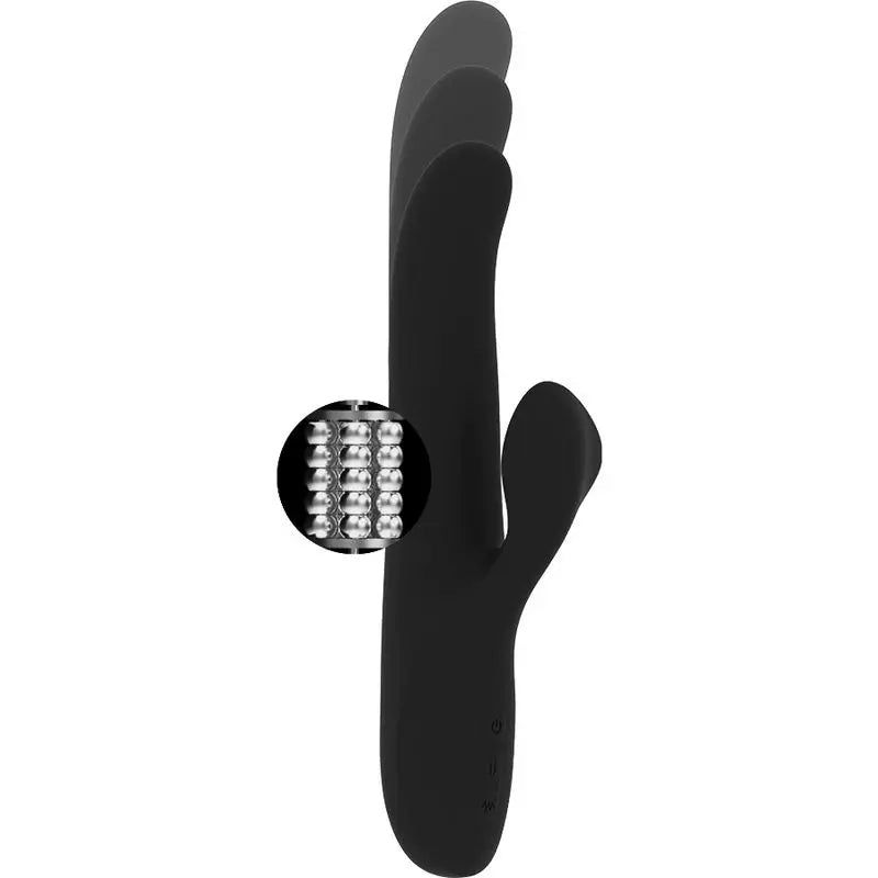 Ohmama Vibrators Vibrierender Vibrator mit Bewegungsfunktion und rotierenden Kugeln - Schwarz