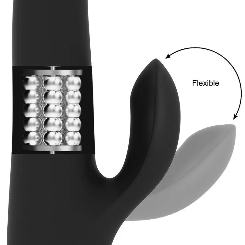 Ohmama Vibrators Vibrierender Vibrator mit Bewegungsfunktion und rotierenden Kugeln - Schwarz
