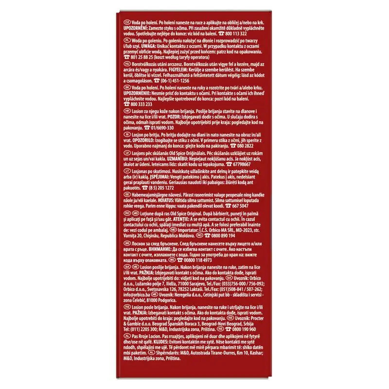 Old Spice Rasierwasser Original 100Ml