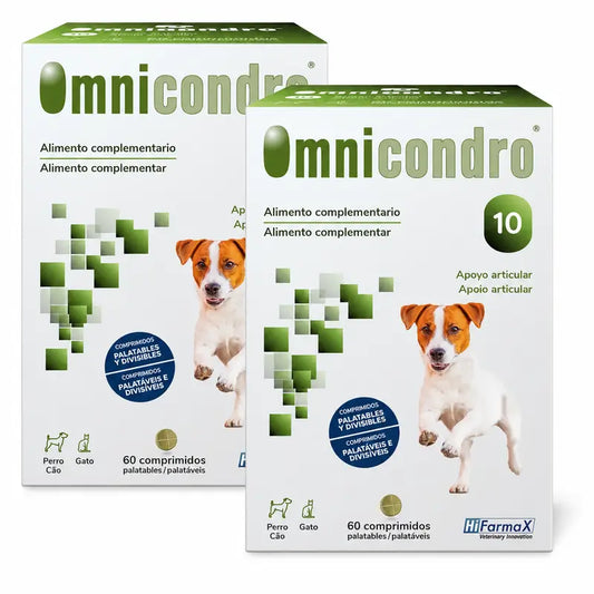 Omnicondro 10 Knorpelschutzmittel für Hunde, Packung mit 2 x 60 Tabletten