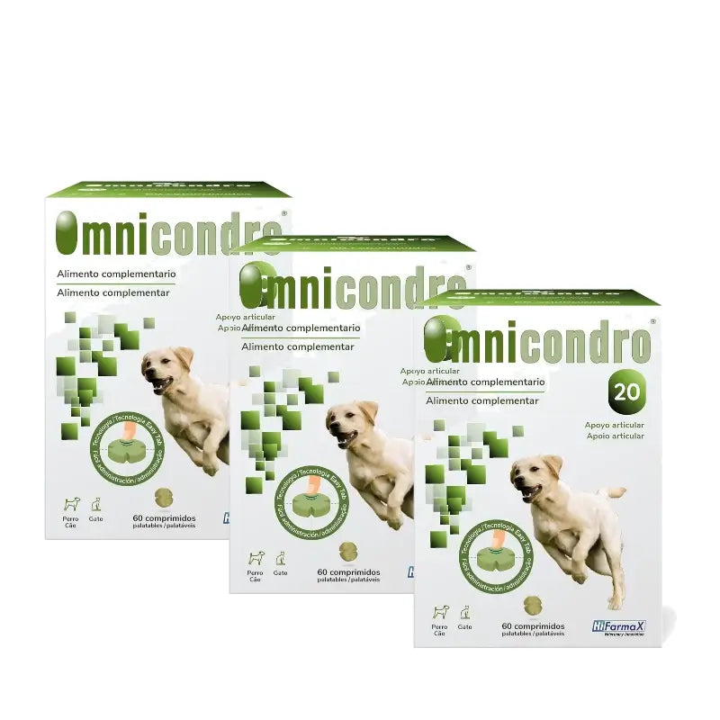 Omnicondro 20 Chondroprotector für Hunde, Packung 3 x 60 Tabletten
