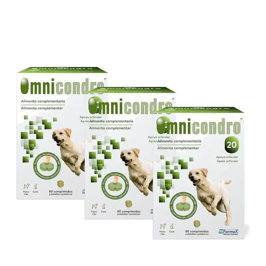 Omnicondro 20 Chondroprotector für Hunde, Packung 3 x 60 Tabletten