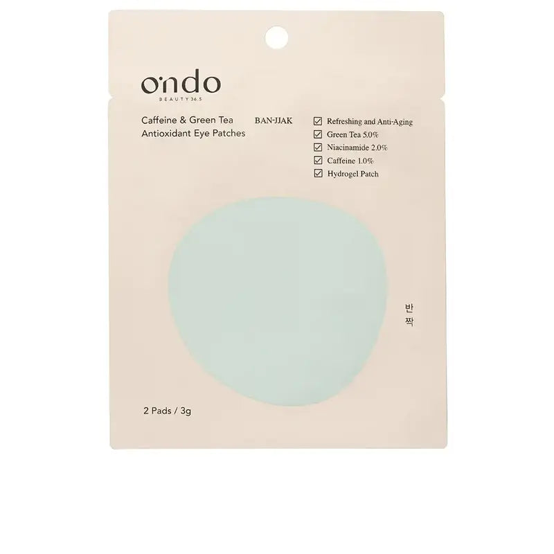 Ondo Beauty 36.5 Koffein & Grüner Tee Antioxidantien-Augenpflaster, 2 Stück