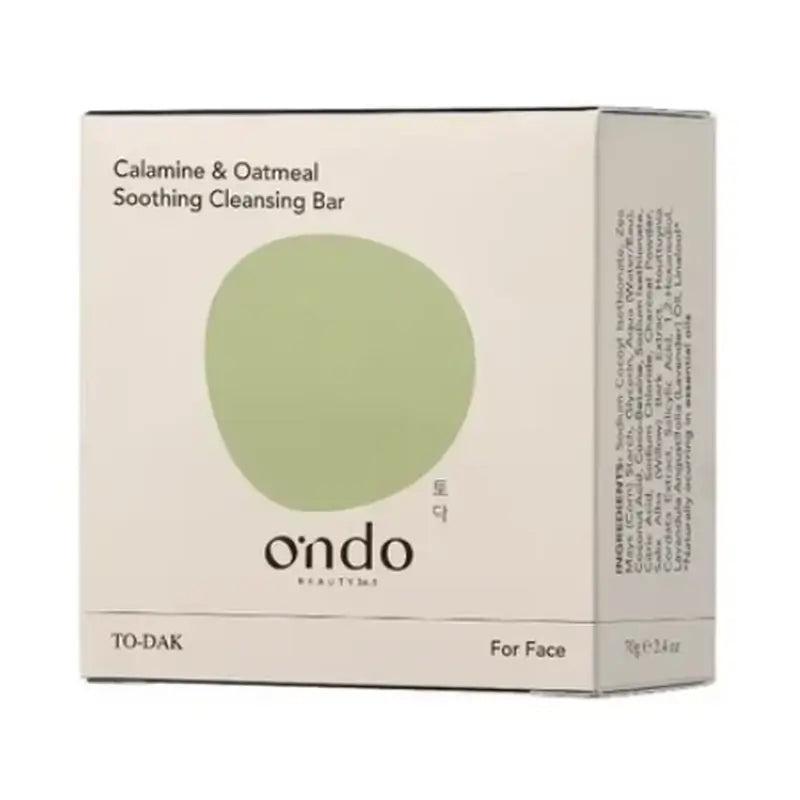 Ondo Beauty 36.5 Calamine & Hafermehl Beruhigende Reinigung Bar, 70 gr