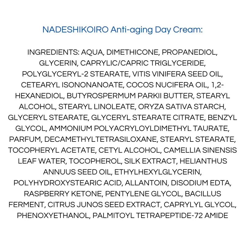 Onshindo Osaka Nadeshikoiro Anti-Aging Tagescreme für normale und Mischhaut, 50 ml