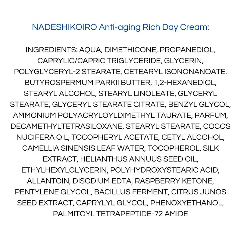 Onshindo Osaka Nadeshikoiro Anti-Aging Tagescreme für trockene Haut, 50 ml