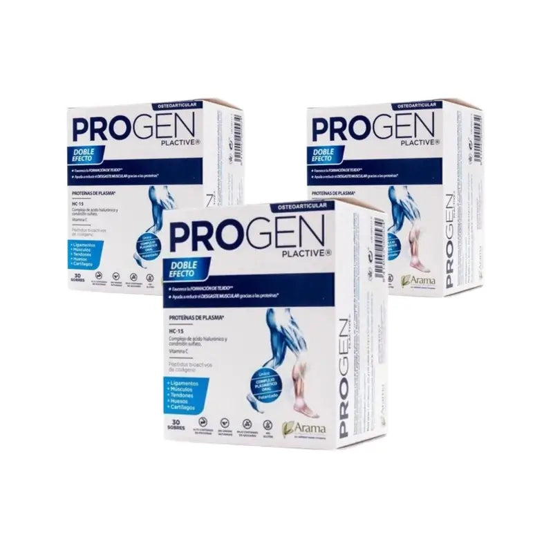 Opko Progen Plactive Doppelwirkung Plasma-Proteine Pack 3 x 30 Beutel