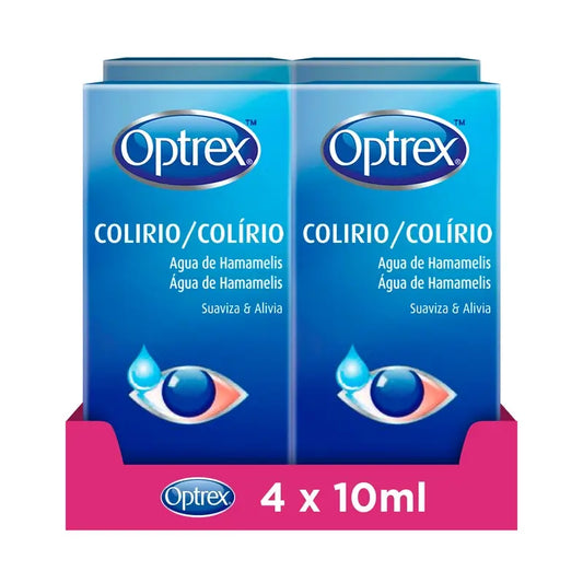 Optrex 4 X Optrex Hamameliswasser Augentropfen 10 Ml