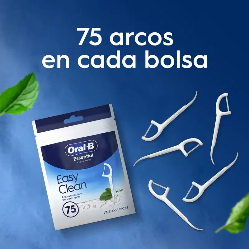 Oral-B Easy Clean Dental Arch Forms, Mint, 75 units