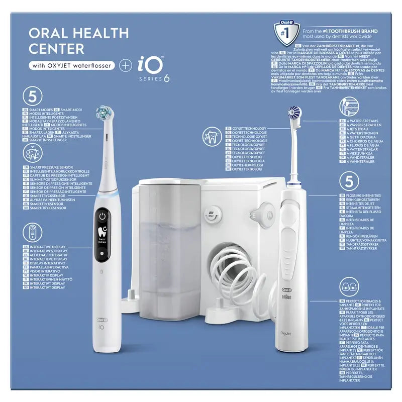 Oral-B Braun Braun Dental Center mit Irrigator & Oral-B Io6 Elektrische Zahnbürste