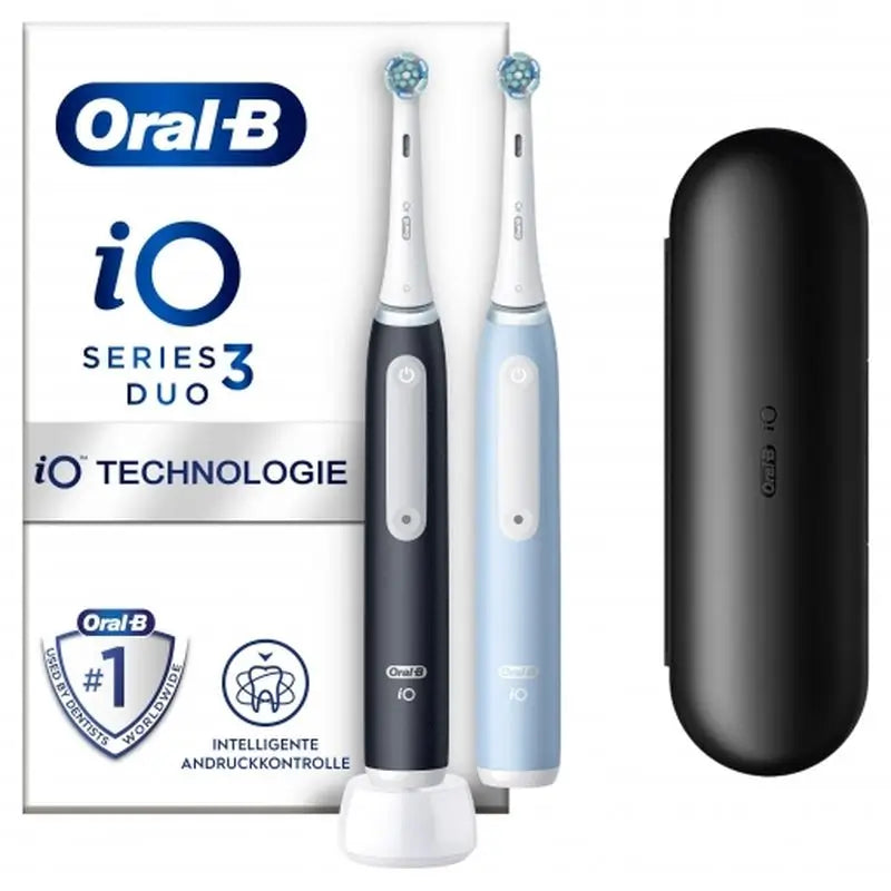 Oral-B Braun Braun iO3s Duplo Elektrische Zahnbürste Schwarz & Blau