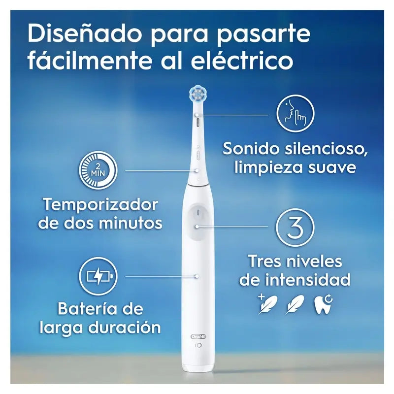 Oral B Braun Elektrische Zahnbürste Io2 Weiß, 2 Bürstenköpfe, 1 Packung