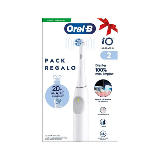 Oral B Braun Elektrische Zahnbürste Io2 Weiß, 2 Bürstenköpfe, 1 Packung