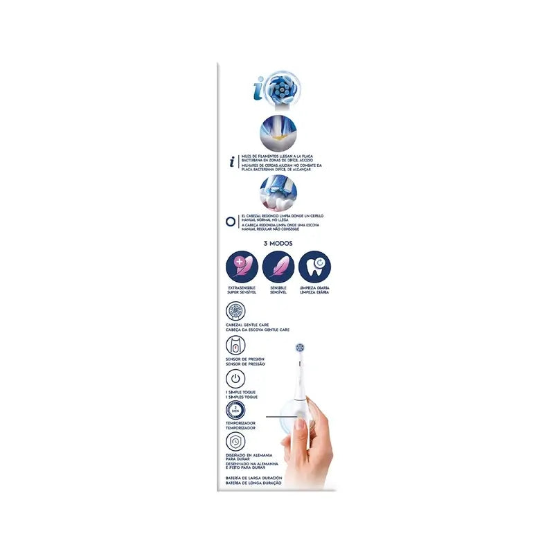 Oral B Braun Elektrische Zahnbürste Io2 Weiß, 2 Bürstenköpfe, 1 Packung