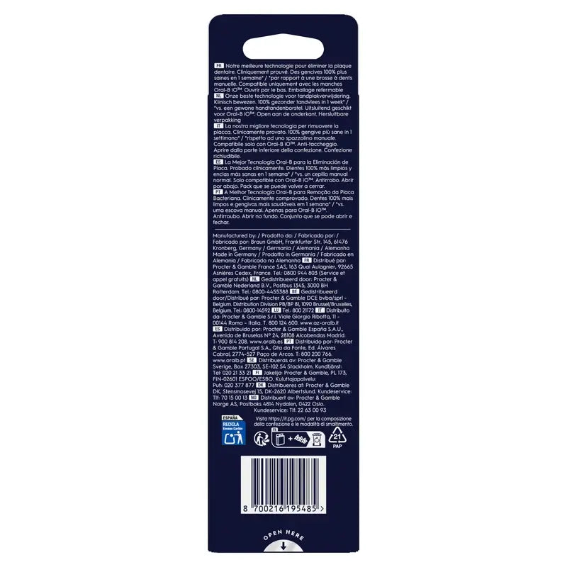 Oral-B Io Gentle Care Original Sensitive Gums Ersatz-Rundbürsten, 6 Stück