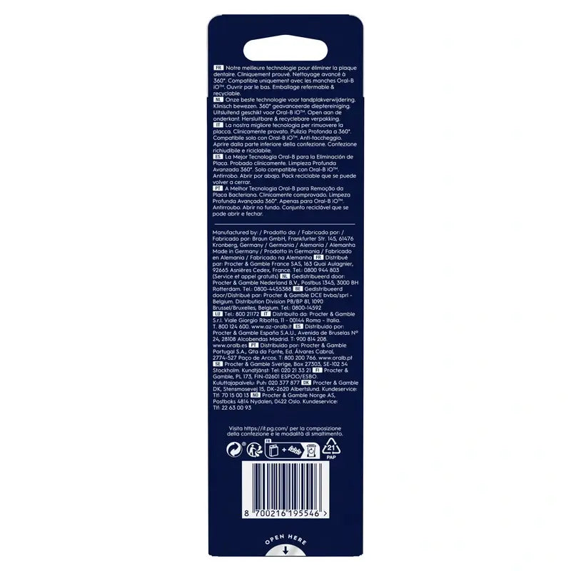 Oral-B Braun iO Ultimate Clean Ersatzbürsten, 6 Stück.