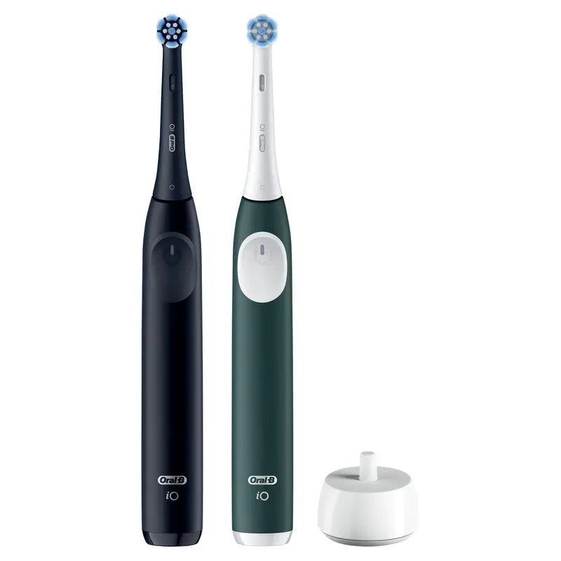 Oral-B Braun iO2 Double Night Pack Serie Schwarz / Waldgrün