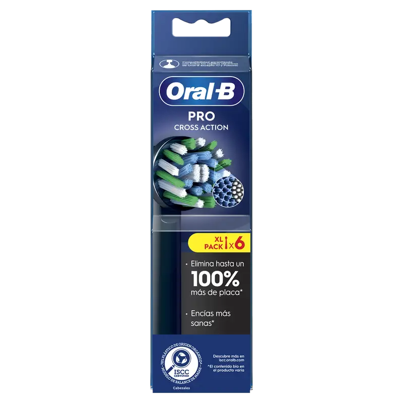 Oral-B Braun Braun Cross Action Wiederaufladbare Zahnbürste Refill Schwarz 6 Stk.