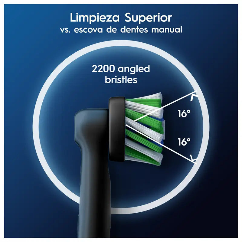 Oral-B Braun Braun Cross Action Wiederaufladbare Zahnbürste Refill Schwarz 6 Stk.