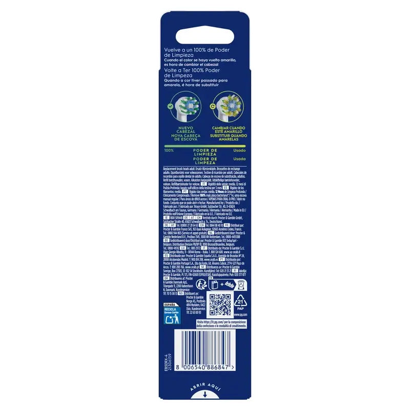 Oral-B Braun Cross Action Nachfüllpackung, 4 Stück.