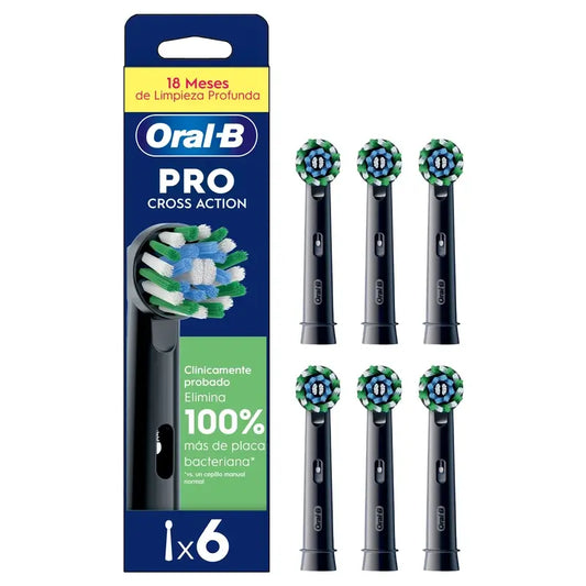 Oral-B Braun Cross Action Nachfüllpackung Schwarz, 4 Stück.