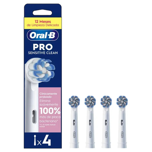 Oral-B Braun Sensitive Clean Nachfüllpackung, 4 Stück.