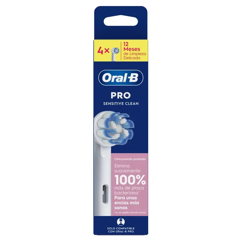 Oral-B Braun Sensitive Clean Nachfüllpackung, 4 Stück.