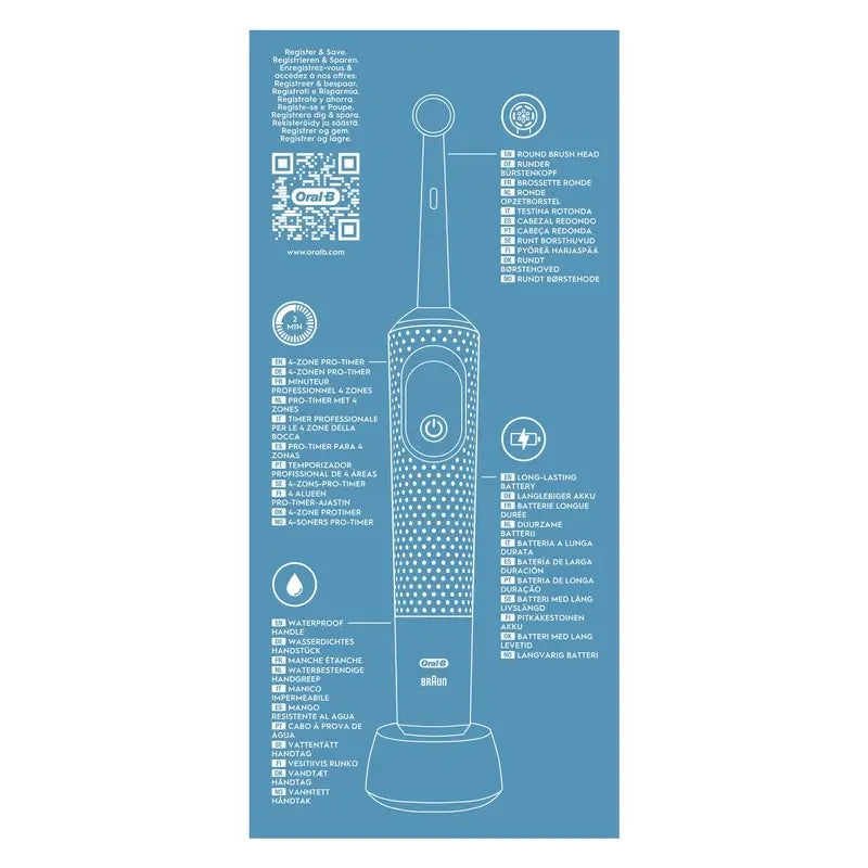 Oral-B Braun Vitality Pro Elektrische Zahnbürste Lila, 1 Stück