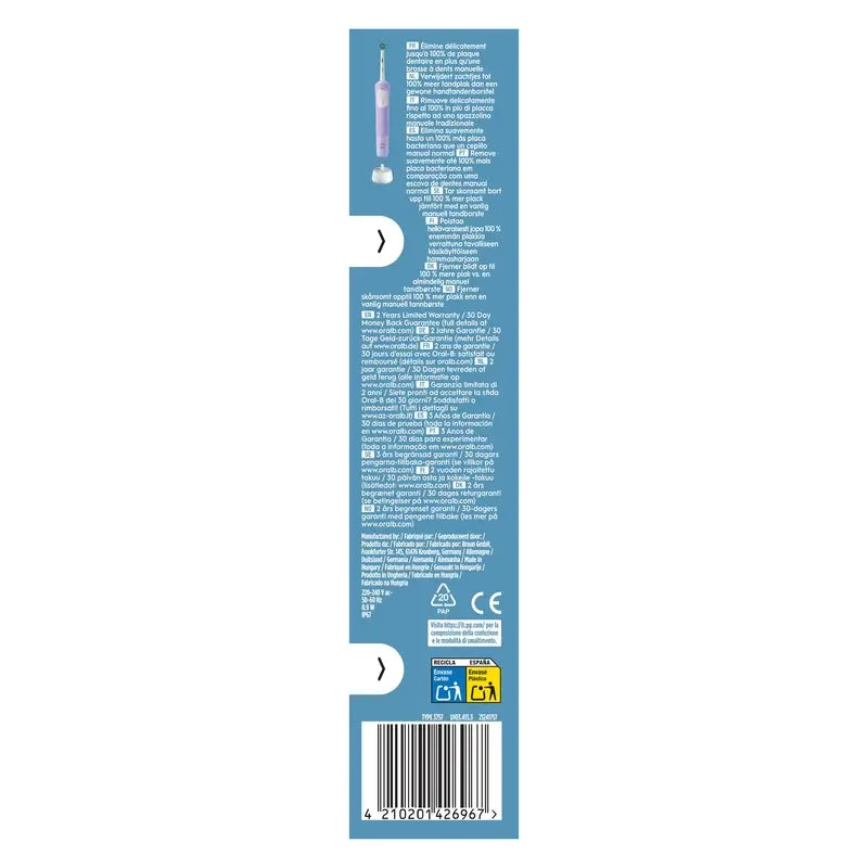 Oral-B Braun Vitality Pro Elektrische Zahnbürste Lila, 1 Stück