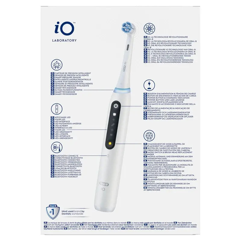 Oral-B Io 5 Elektrische Zahnbürste Weiß, 2 Zahnbürstenköpfe